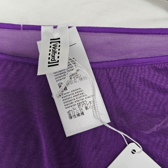 NEW Wolford Ladies Transparent Soft Tulle Yoon Beach Cover Up In Amethyst Size M - Picture 11 of 16